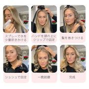 ヘアカーラー カールバンド シュシュ ヘアクリップ 4点セット ヒートレス 寝ながら 手巻きカーラー 巻き髪 クセづけ ヘアアレンジ スタイリング パーマ カール アイロン不要 便利 簡単