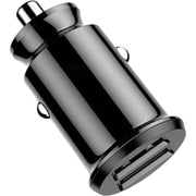 車用充電器 カーチャージャー 車用品 カー用品 シガーソケット USB 2ポート 3.1A 12V 24V コンパクト スマホ iPhone android ブラック ホワイト 2連
