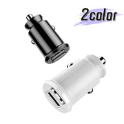 車用充電器 カーチャージャー 車用品 カー用品 シガーソケット USB 2ポート 3.1A 12V 24V コンパクト スマホ iPhone android ブラック ホワイト 2連