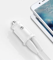 車用充電器 カーチャージャー 車用品 カー用品 シガーソケット USB 2ポート 3.1A 12V 24V コンパクト スマホ iPhone android ブラック ホワイト 2連