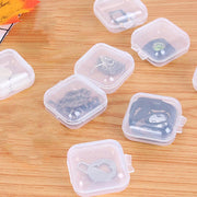 収納ケース プラスチックケース 10個セット アクセサリーケース ミニサイズ 小分けケース 小物入れ 透明 ボックス 正方形 蓋つき 雑貨 収納用 多用途 アクセサリー デコパーツ 小物