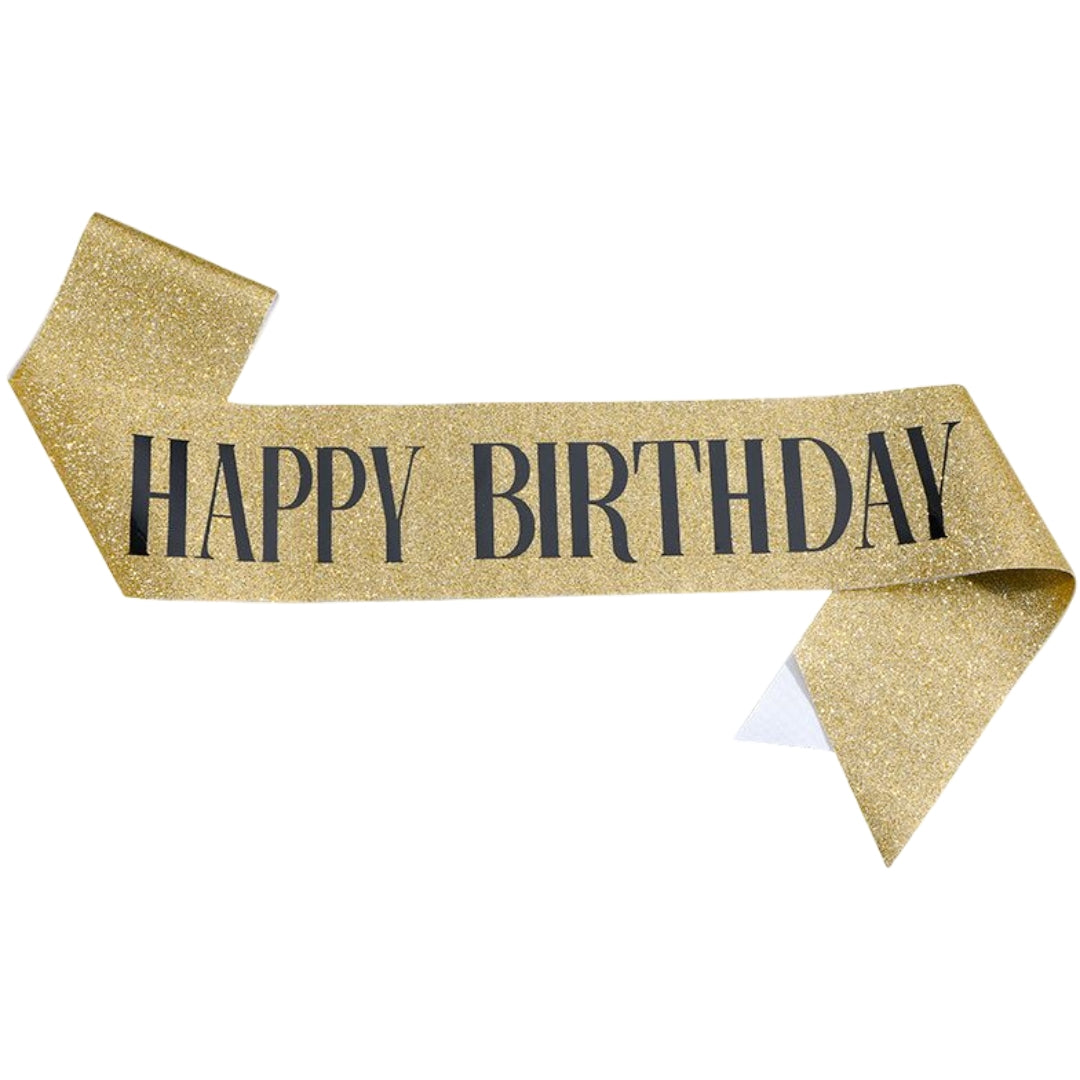 たすき 文字入り パーティー用 誕生日 HAPPYBIRTHDAY お祝い イベント パーティー用品 グッズ サプライズ 演出 主役 ラメ キラキラ カラフル ギフト 軽量 持ち運び簡単