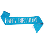 たすき 文字入り パーティー用 誕生日 HAPPYBIRTHDAY お祝い イベント パーティー用品 グッズ サプライズ 演出 主役 ラメ キラキラ カラフル ギフト 軽量 持ち運び簡単