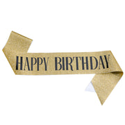 たすき 文字入り パーティー用 誕生日 HAPPYBIRTHDAY お祝い イベント パーティー用品 グッズ サプライズ 演出 主役 ラメ キラキラ カラフル ギフト 軽量 持ち運び簡単