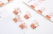 ダブルクリップ 6個セット ペーパークリップ 挟む 文具 文房具 事務用品 書類整理 ステーショナリー ハート サボテン ネコ 可愛い おしゃれ Wクリップ 紙留め 資料 束ねる オフィス