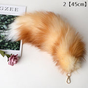 バッグチャーム レディース ファーチャーム しっぽ 尻尾 フォックス キツネ 狐 動物 ふわふわ もこもこ 大きめ 巨大 ロング