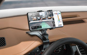 スマホホルダー スマホスタンド カー用品 車用品 カーアクセサリー 車載 挟む 回転 角度調節 数字 ナンバー スマートフォン 携帯電話 ブラック 黒 シンプル 便利