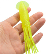 ソフトルアー イカ型ワーム 単品 1個 12.5cm 9.5g ソフトベイト 半透明 ラメ入り ドット 疑似餌 釣り餌 フィッシング用品 釣具 釣り つり 仕掛け 海釣り 船釣り 川釣り アウトドア用品