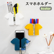 スマホホルダー スマホスタンド 粘着式 取り付け簡単 壁 貼るだけ 可愛い 小物収納 小物入れ スマートフォン 無地 シンプル コンパクト かわいい