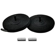 結ばない靴紐 靴ひも 両足分 2本セット カプセルロック 金具付き 110cm シューレースロック 平紐 ほどけない ワンタッチ 便利 楽々 子供 子ども キッズ 大人 高齢者 カラバリ豊富