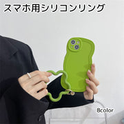 スマホリングストラップ シリコンリング スマホ用品 フラワー ブルー ホワイト ピンク シンプル かわいい 落下防止