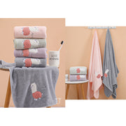 バスタオル 140×70cm ループ付き 紐付き アルパカ 吸水 吊り下げ 引っ掛け かわいい シンプル バス用品 バスグッズ 便利