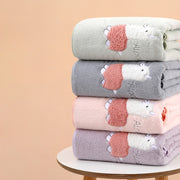 バスタオル 140×70cm ループ付き 紐付き アルパカ 吸水 吊り下げ 引っ掛け かわいい シンプル バス用品 バスグッズ 便利
