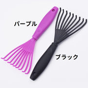 ヘアブラシクリーナー ヘアリムーバー 柄付き 持ち手付き シンプル ヘアブラシ クシ 櫛 隙間 毛取り 髪の毛 ホコリ 掃除 お手入れ 除去 クリーナー 黒 紫 ブラック パープル 単色