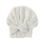 ヘアドライタオル タオルキャップ ドライキャップ レディース 女性用 大人用 リボン ふわふわ もこもこ 吸水 速乾 乾燥 おしゃれ かわいい デイリー 単色 無地 シンプル リラックス バス用品 お風呂 温泉 水泳 ジム 日用品 雑貨