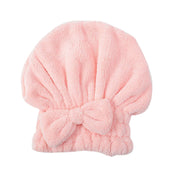ヘアドライタオル タオルキャップ ドライキャップ レディース 女性用 大人用 リボン ふわふわ もこもこ 吸水 速乾 乾燥 おしゃれ かわいい デイリー 単色 無地 シンプル リラックス バス用品 お風呂 温泉 水泳 ジム 日用品 雑貨