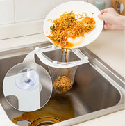 三角コーナー 水切りネットホルダー ゴミ受け ゴミ袋ホルダー 吸盤タイプ キッチン用品 シンク 水回り コーナー 生ごみ 浮かせる 台所 取り付け 簡単