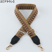 バッグストラップ ショルダーベルト 持ち手 肩紐 付け替え 交換 幅広ワイド 斜めがけ 肩掛け ギザギザ ウェーブ 波柄 おしゃれ