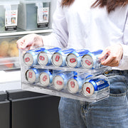 缶ストッカー 缶飲料 収納ラック 可動式 2段 缶ディスペンサー 冷蔵庫内 パントリー 手前に転がる 収納タワー 缶入りドリンク収納 整理整頓 キッチン用品 便利