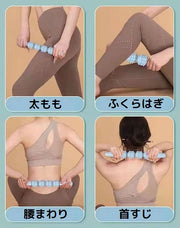 筋膜ローラースティック 筋膜リリース ストレッチ 背中 首 肩 腰 太もも 足裏 ふくらはぎ 腕 脚 筋肉ほぐし