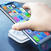 車用スマホホルダー カー用品 車内 ケータイホルダー ダッシュボード 丸型 四角形 クリアカラー 充電コード 巻き 持ち運び コンパクト