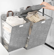 ランドリーバスケット 洗濯用品 ランドリー ランドリー 収納 四角 壁掛け 大容量 便利 洗面所 メッシュ シンプル ベージュ グレー
