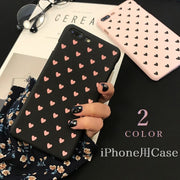 Phone用ケース iPhone用カバー スマホケース スマホカバー ハート ハート柄 ピンク ブラック 背面保護 傷予防 傷防止 携帯電話保護 iPhone用 キラキラ ソフト やわらかい スマートフォン アイフォン用 携帯ケース 保護カバー おしゃれ