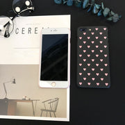 Phone用ケース iPhone用カバー スマホケース スマホカバー ハート ハート柄 ピンク ブラック 背面保護 傷予防 傷防止 携帯電話保護 iPhone用 キラキラ ソフト やわらかい スマートフォン アイフォン用 携帯ケース 保護カバー おしゃれ