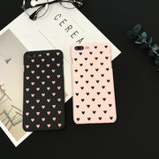 Phone用ケース iPhone用カバー スマホケース スマホカバー ハート ハート柄 ピンク ブラック 背面保護 傷予防 傷防止 携帯電話保護 iPhone用 キラキラ ソフト やわらかい スマートフォン アイフォン用 携帯ケース 保護カバー おしゃれ