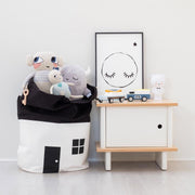 収納袋 巾着袋 ストレージ ぬいぐるみ おもちゃ 折りたたみ お片付け 整理 大容量 帆布 子供 子供部屋