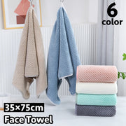 フェイスタオル バスタオル 35×75cm ループ付き 吸水 バスグッズ 日用品 洗面 洗顔 バス用 キッチン用 お手洗い シンプル お洒落 普段使い お風呂 温泉 旅行 家庭用 来客用