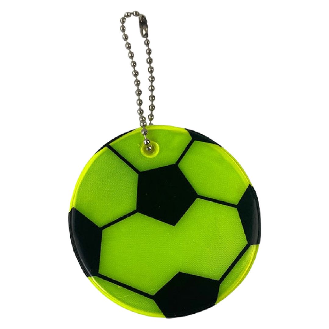 反射キーホルダー 同色3個セット リフレクター キーリング チャーム 光る 夜間 サッカー ボール 交通安全 安全グッズ 通学 通勤 塾 習い事 散歩 子供 大人