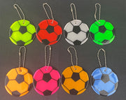 反射キーホルダー 同色3個セット リフレクター キーリング チャーム 光る 夜間 サッカー ボール 交通安全 安全グッズ 通学 通勤 塾 習い事 散歩 子供 大人