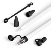 Apple Pencil用キャップカバー 3点セット 紛失防止 ペン先 キャップ 充電アダプター用 保護カバー 防塵 アップルペンシル用