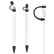 Apple Pencil用キャップカバー 3点セット 紛失防止 ペン先 キャップ 充電アダプター用 保護カバー 防塵 アップルペンシル用