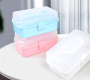 工具箱 収納箱 ツールボックス 救急箱 収納ボックス 薬箱 大容量 3段式 折りたたみ 多用途 コンパクト 省スペース 持ち手付き 仕切り付き 取り出しやすい 薬入れ 小物入れ 工具入れ 応急処置 持ち運びに便利 家庭用 車載用 中が見える 化粧品入れ 文房具入れ 整理整頓 事務所 病院 アウトドア 家庭用 便利グッズ シンプル 定番 白 ピンク 青