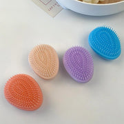 ヘアブラシ 単品 1個 くし 櫛 ヘアコーム ヘアケア用品 卵型 たまご型 円形 丸型 サークル 便利 携帯 外出 通学 通勤 旅行 デイリー コンパクト 持ち運び 持ち歩き かわいい シンプル