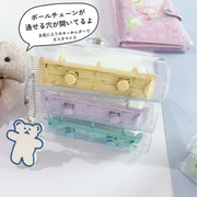 システム手帳 3穴 ミニバインダー トレカケース リフィル付き ミニサイズ メモ帳 文房具 シンプル クリア 持ち運び 学生 学校 仕事用 ビジネス用