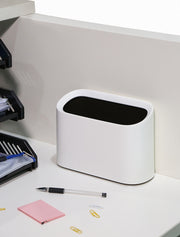 ゴミ箱 ダストボックス 卓上 机上 デスク 円筒形 円形 円型 ミニサイズ 小さめ 小型 コンパクト 無地 単色 シンプル 便利