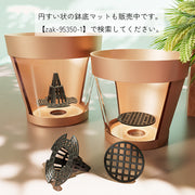 鉢底マット ガーデニング用品 円形 ブラック メッシュ シンプル 土漏れ防止 通気性 柔らかい