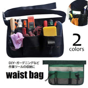 ウエストバッグ 工具入れ ウエストポーチ 道具入れ ツールバッグ 作業バッグ 工具ポケット バックルベルト 腰袋 薄型 スリム DIY ガーデニング 日曜大工