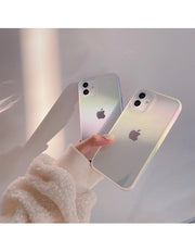 iPhoneケース iPhoneカバー アイフォン オーロラカラー クリア 透明 TPU スマホカバー スマホケース カバー ケース 保護 傷防止 おしゃれ