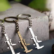 キーホルダー ノギス バックチャーム キーリング ミニチュア ミニ 小さい 定規 測れる 可動 工具 ユニーク 便利 持ち運び 携帯 男女兼用