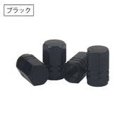 エアバルブキャップ 同色4個セット タイヤバルブキャップ バルブカバー エアーバルブ 車用 ドレスアップ 装飾 カスタム 自動車 バイク 自転車 光沢感 キラキラ おしゃれ かっこいい カー用品