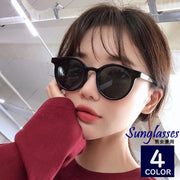 サングラス レディース メンズ 男女兼用 ラウンドサングラス 紫外線防止 夏 カップル お揃い おそろい おしゃれ かわいい 可愛い かっこいい 白 黒