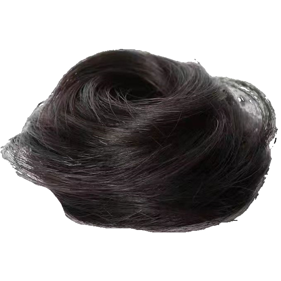 ポイントウィッグ 部分ウィッグ お団子ウィッグ ヘアゴム ヘアアクセサリー つけ毛 ブラック バリエーション画像