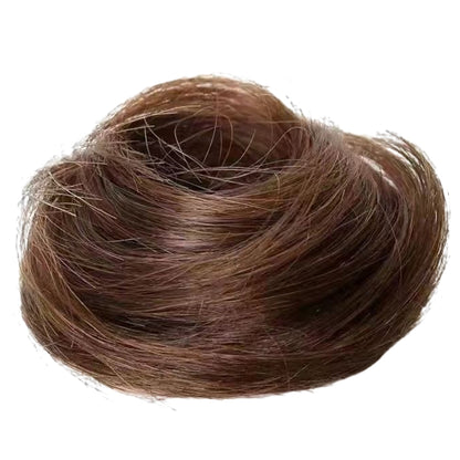 ポイントウィッグ 部分ウィッグ お団子ウィッグ ヘアゴム ヘアアクセサリー つけ毛 ライトブラウン バリエーション画像