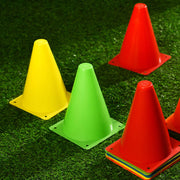 マーカーコーン カラーコーン 同色5本セット 18cm 三角コーン ミニサイズ サッカー フットサル バスケット 陸上 ドリブル トレーニング 練習 ポイント 目印 スポーツ 運動