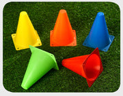 マーカーコーン カラーコーン 同色5本セット 18cm 三角コーン ミニサイズ サッカー フットサル バスケット 陸上 ドリブル トレーニング 練習 ポイント 目印 スポーツ 運動