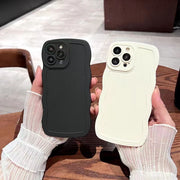 スマホカバー スマホケース iPhone用カバー iPhone用ケース レディース 女性 メンズ 男性 ユニセックス 男女兼用 お揃い ペアルック スマホアクセサリー スマホ関連雑貨 スマホ周辺雑貨 波形 ウェーブ 無地 ピンク ブラック ホワイト シンプル カジュアル ポップ かわいい キュート おしゃれ